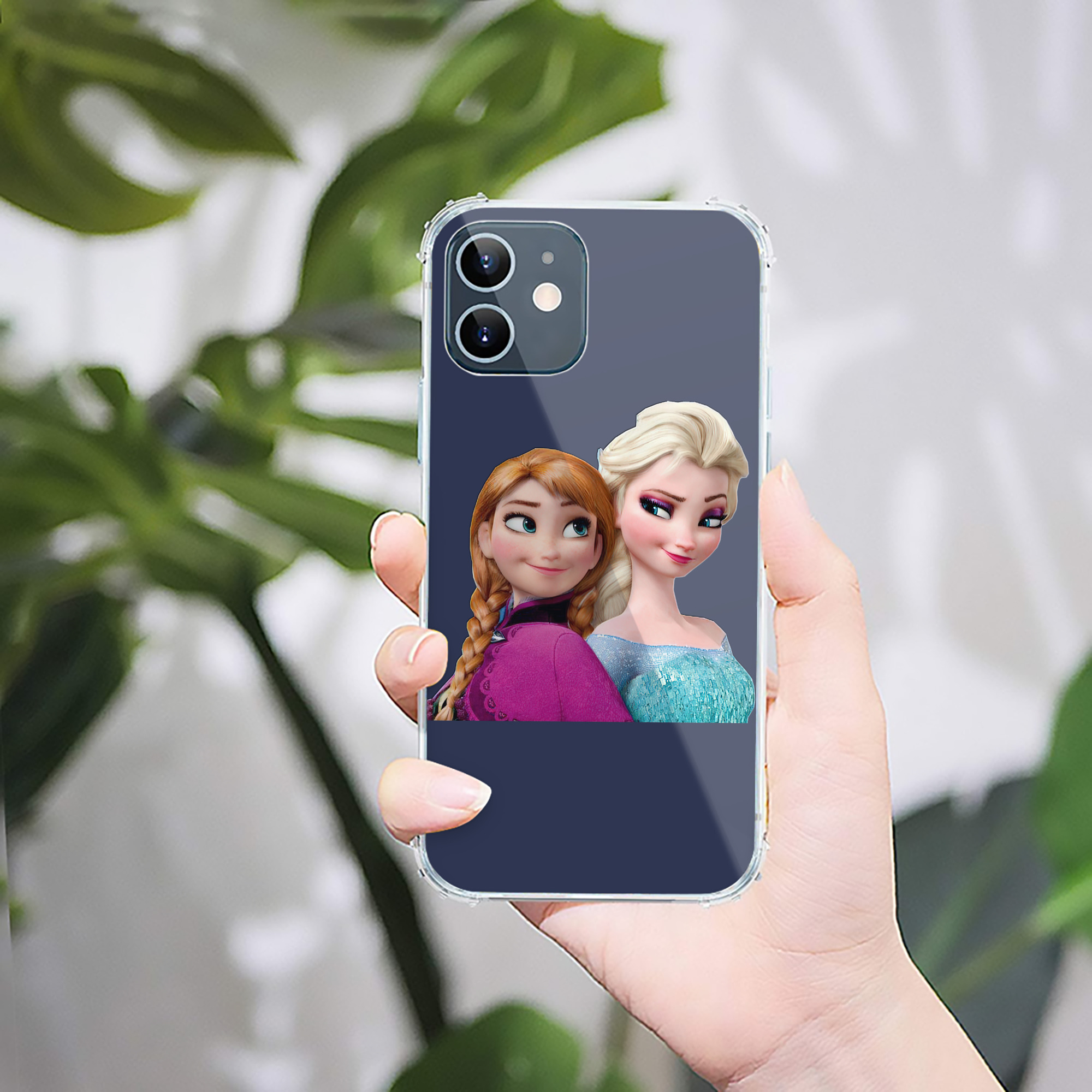 （画像用） アナと雪の女王 アンナ エルサ Frozen Anna Elsa 【iPhone 12シリーズ対応】透明スマホケース（クリアソフトケース）